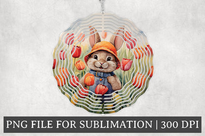 Easter Round Windspinner Bundle Sublimation Designs PNG