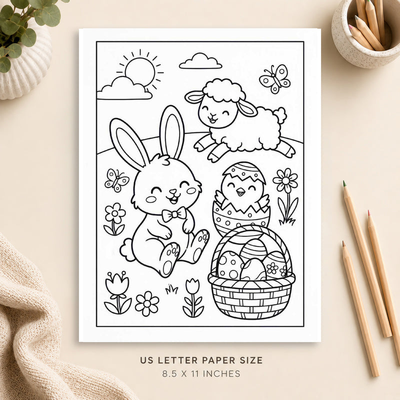 Easter Animals Coloring Page 3