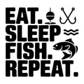 Eat Sleep Fish Repeat SVG