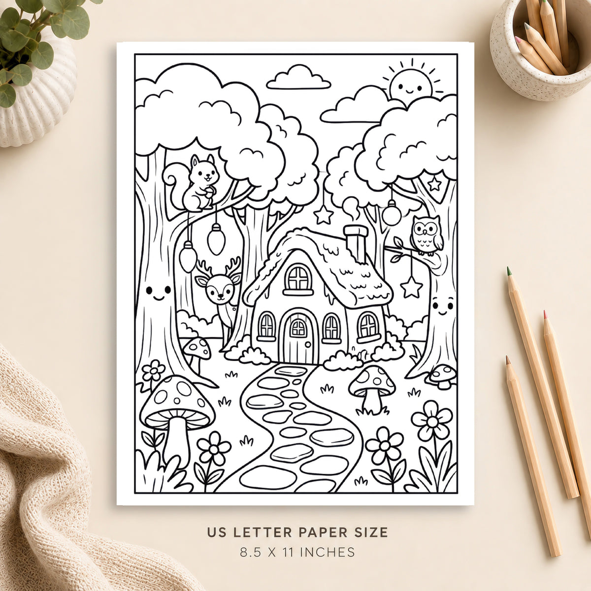 Enchanted Forest Coloring Page 4