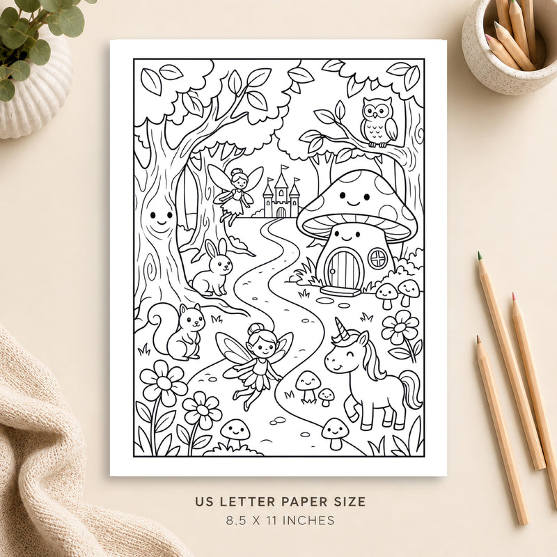 Enchanted Forest Coloring Page 6