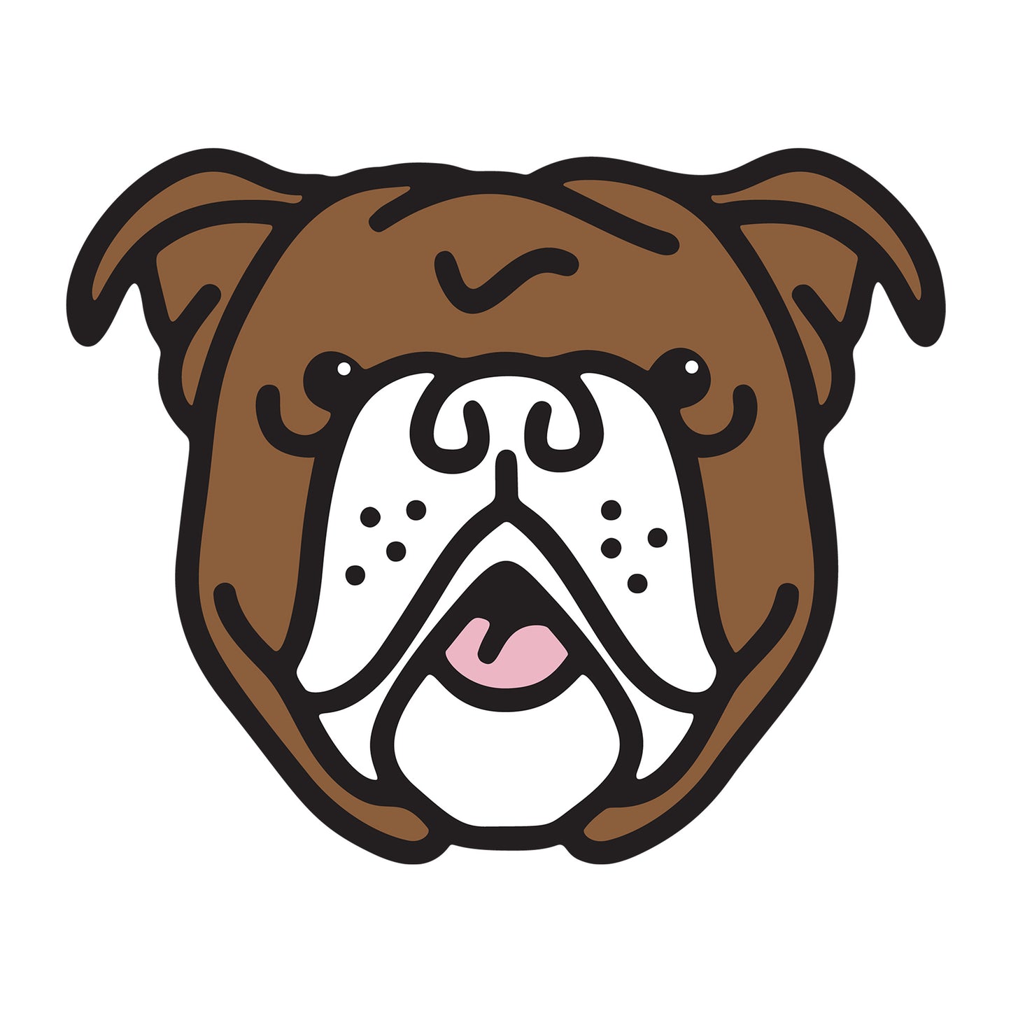 English Bulldog SVG dog design for Cricut, Silhouette, laser cutting, vinyl, sublimation, and pet craft projects.