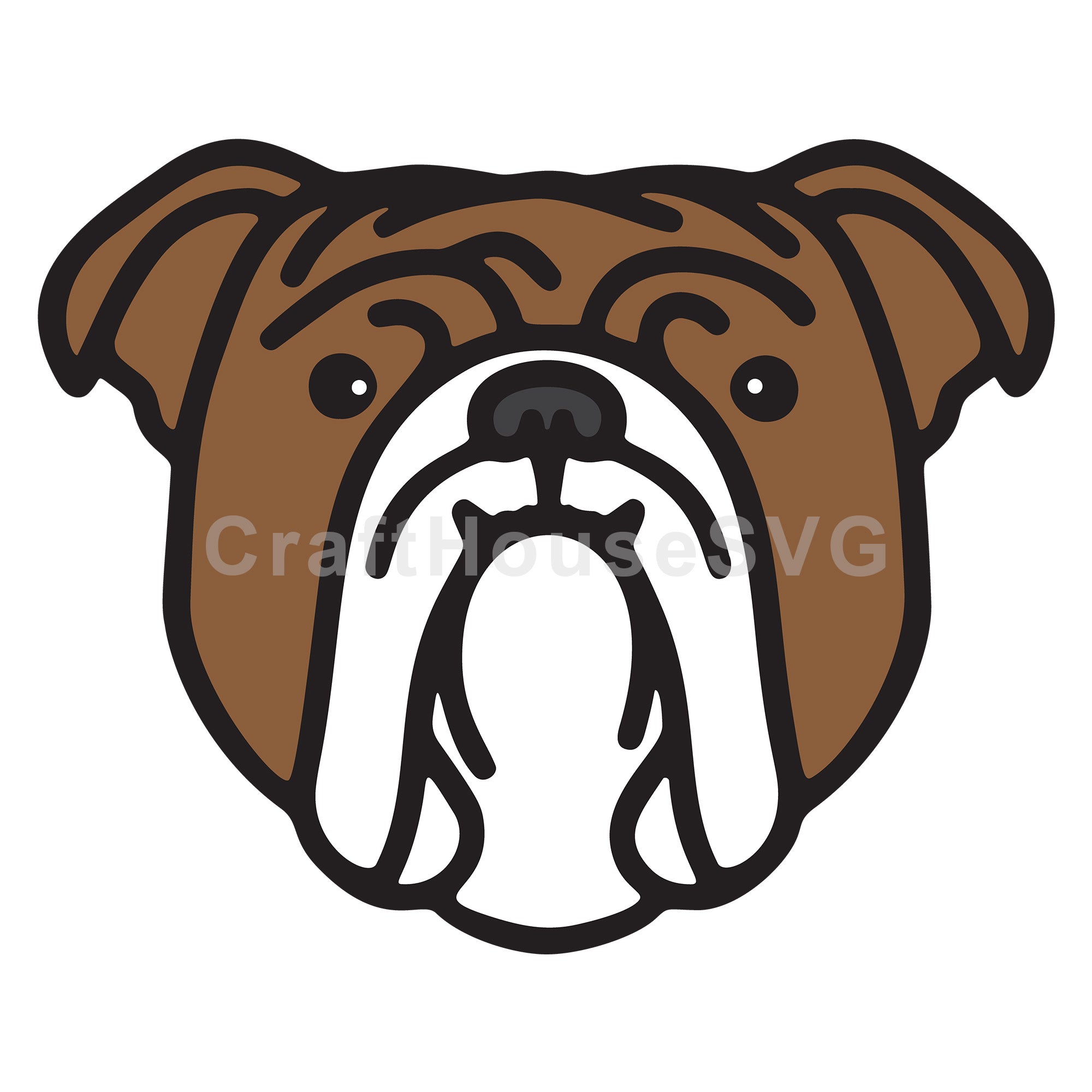 English Bulldog SVG Layered