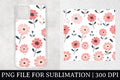 FREE Flowers Pattern Sublimation Phone Case Design PNG - Craft House SVG