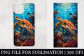 FREE Sea Turtle Stained Glass Sublimation Phone Case Design PNG - Craft House SVG