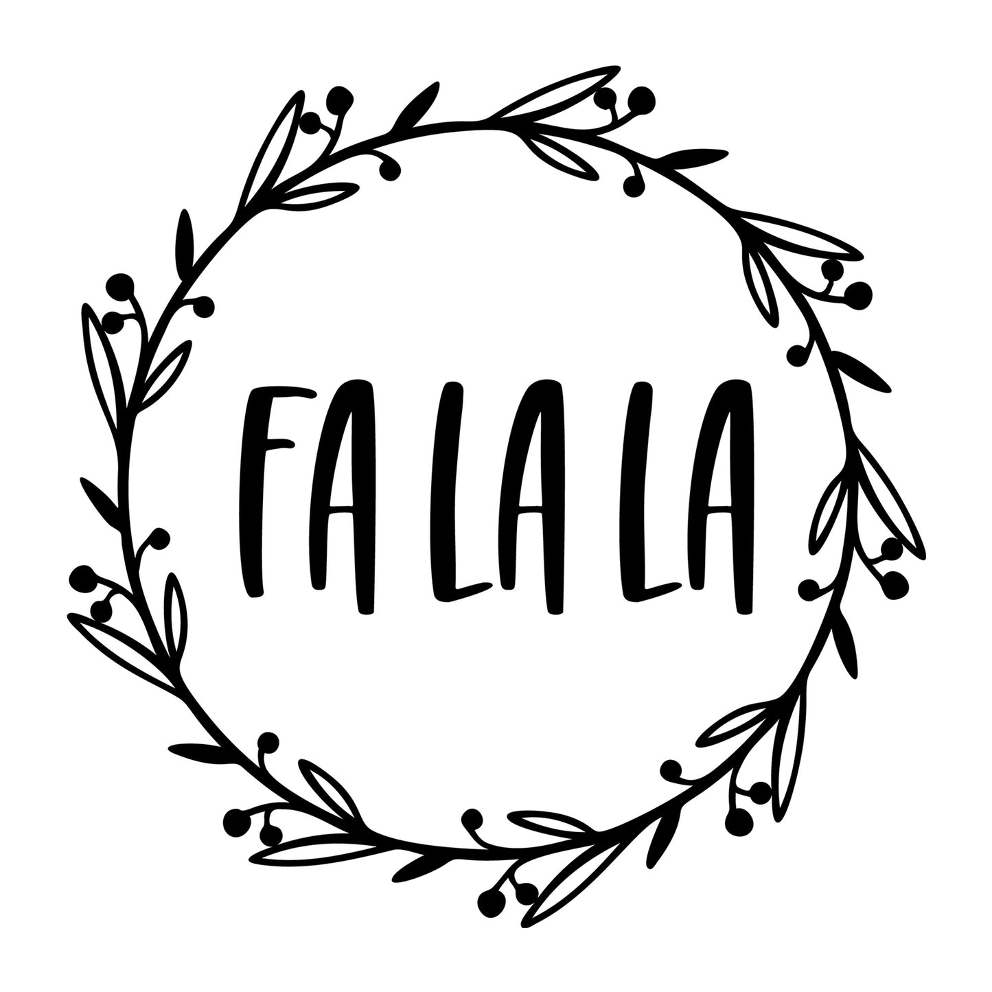 Fa La La SVG design for Cricut, Silhouette, laser cutting, vinyl, sublimation, and Christmas craft projects.