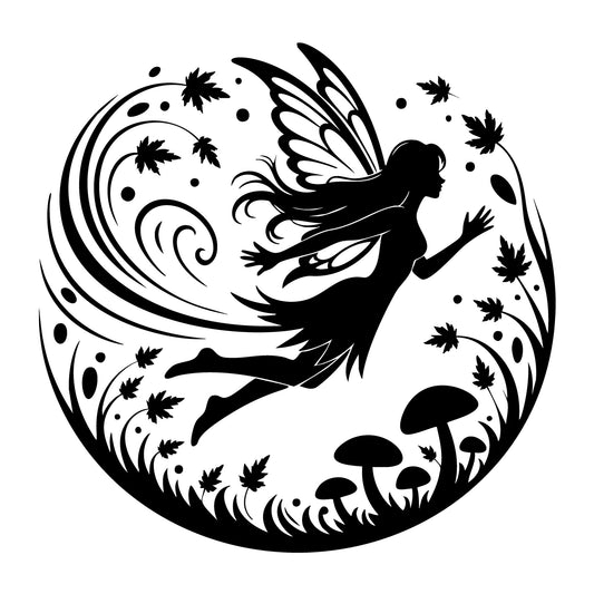 Fairy SVG for Cricut, Silhouette, laser cutting, vinyl, sublimation, fantasy crafts, decals, signs, and DIY craft projects.