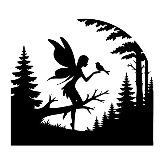Fairy SVG for Cricut, Silhouette, laser cutting, vinyl, sublimation, fantasy crafts, decals, signs, and DIY craft projects.