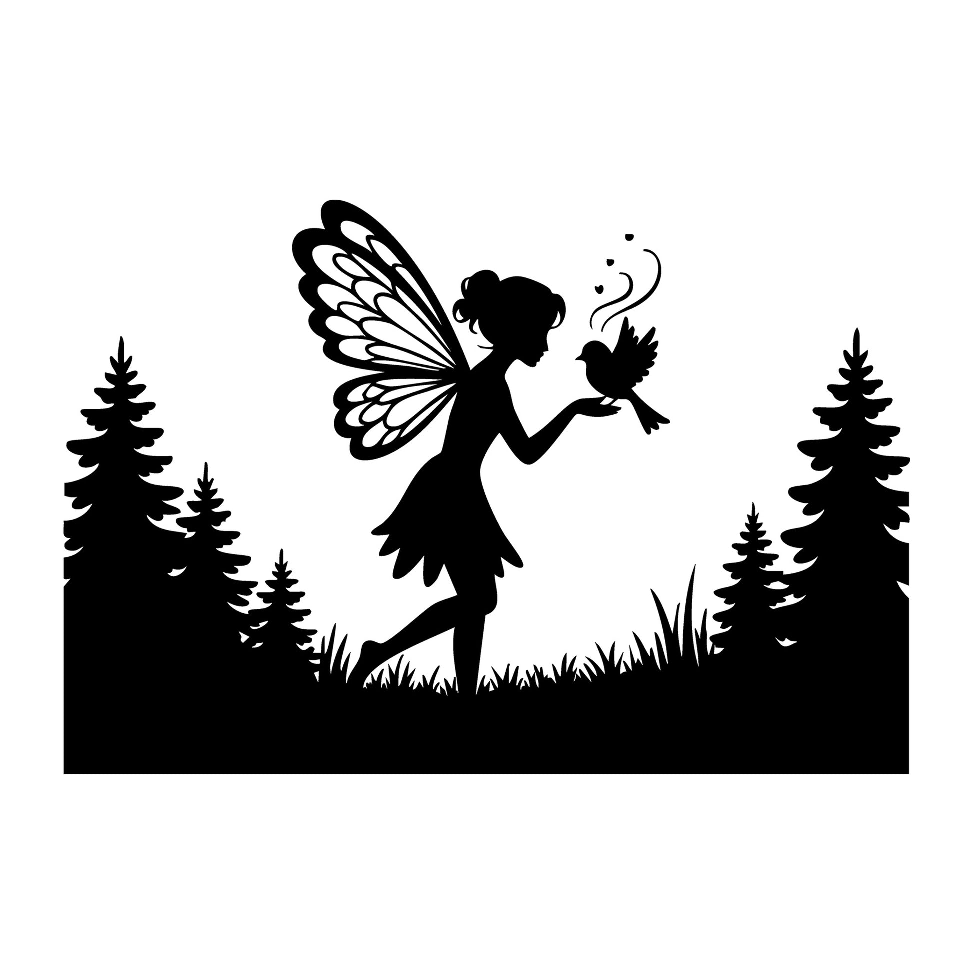 Fairy SVG for Cricut, Silhouette, laser cutting, vinyl, sublimation, fantasy crafts, decals, signs, and DIY craft projects.