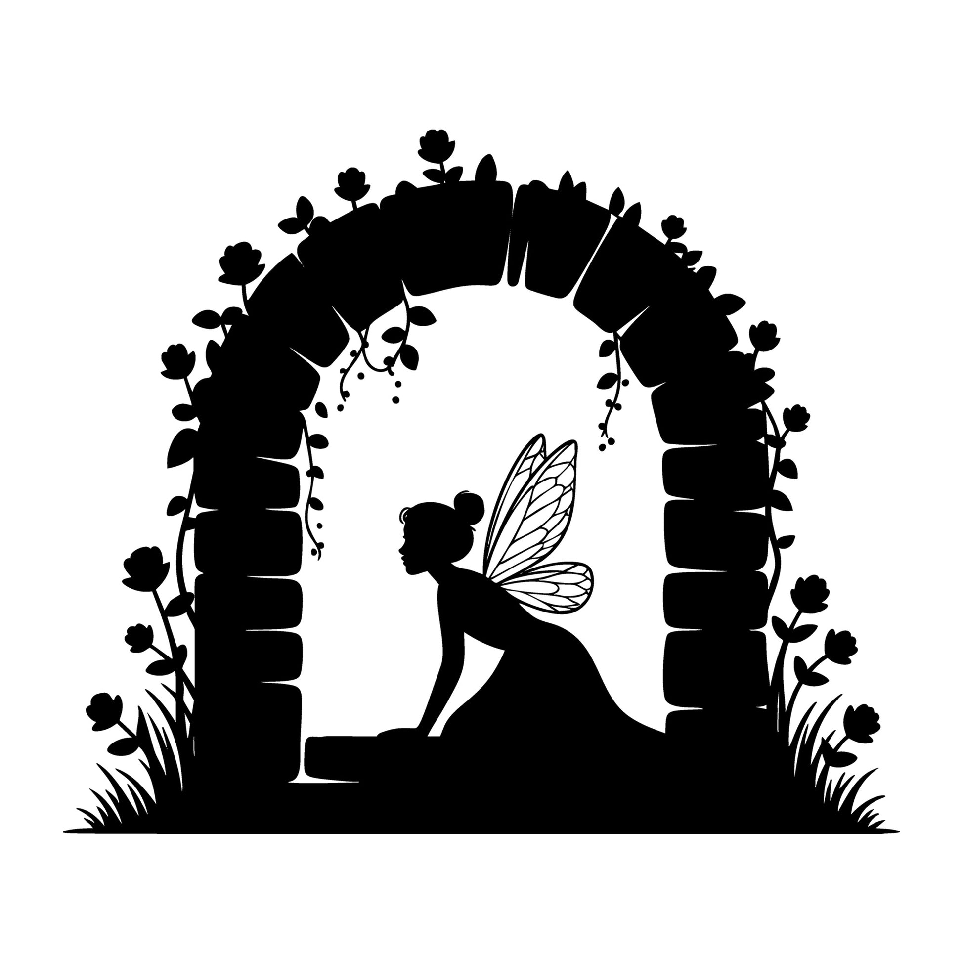 Fairy SVG for Cricut, Silhouette, laser cutting, vinyl, sublimation, fantasy crafts, decals, signs, and DIY craft projects.