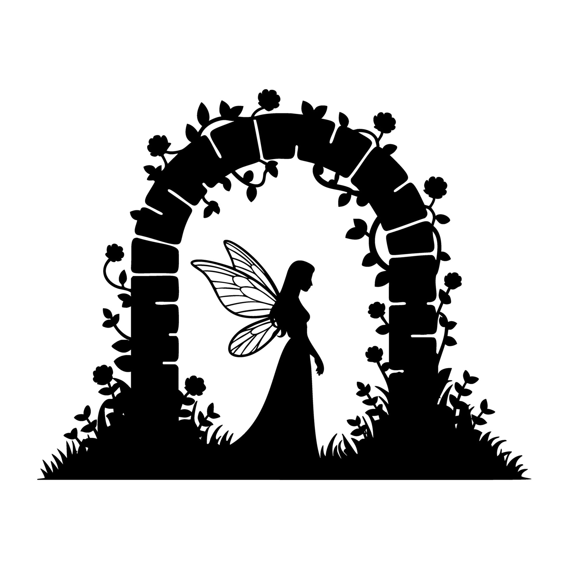 Fairy SVG for Cricut, Silhouette, laser cutting, vinyl, sublimation, fantasy crafts, decals, signs, and DIY craft projects.