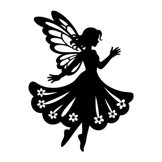 Fairy SVG for Cricut, Silhouette, laser cutting, vinyl, sublimation, fantasy crafts, decals, signs, and DIY craft projects.