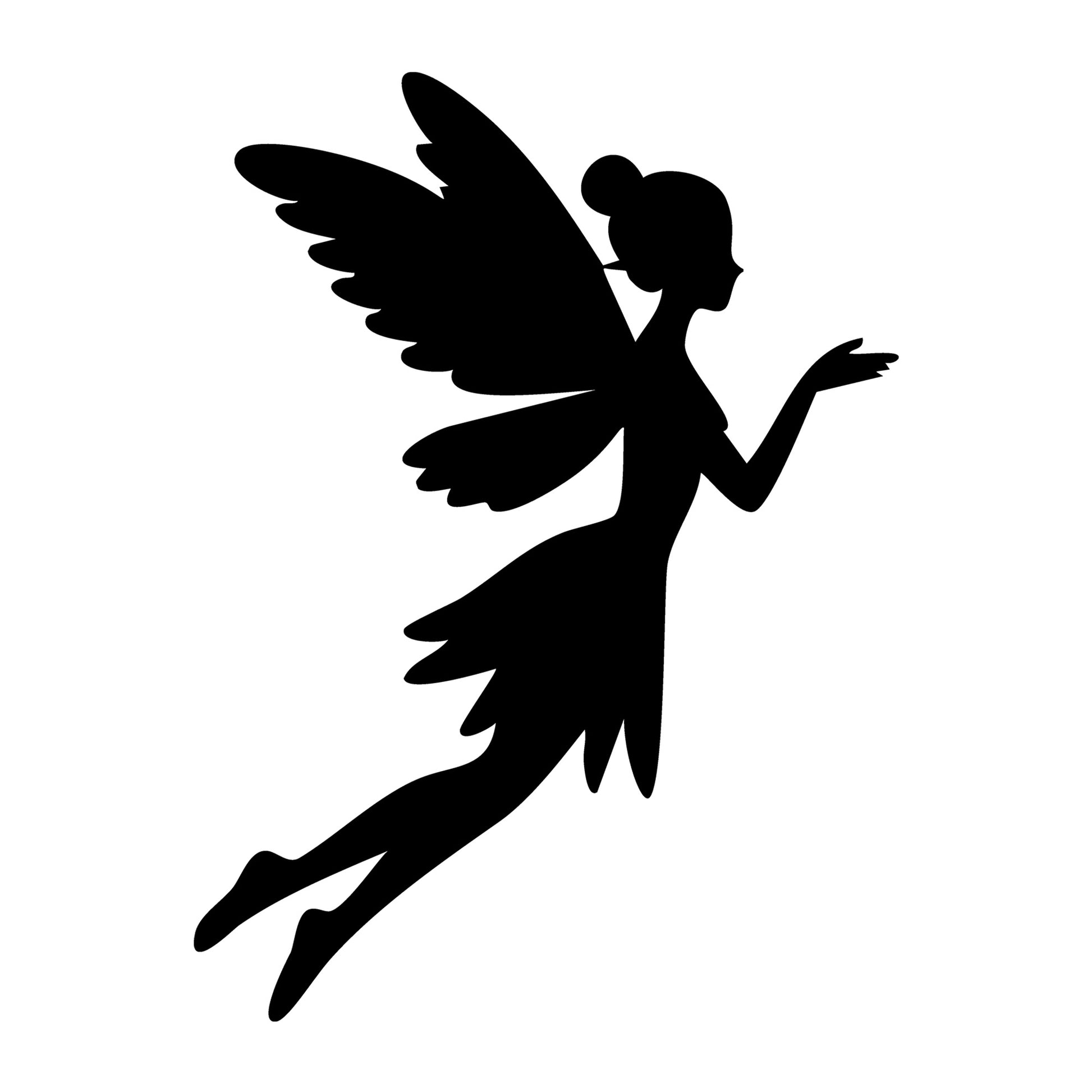 Fairy SVG for Cricut, Silhouette, laser cutting, vinyl, sublimation, fantasy crafts, decals, signs, and DIY craft projects.