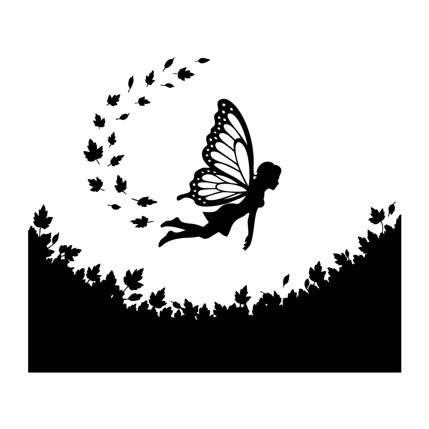 Fairy SVG for Cricut, Silhouette, laser cutting, vinyl, sublimation, fantasy crafts, decals, signs, and DIY craft projects.