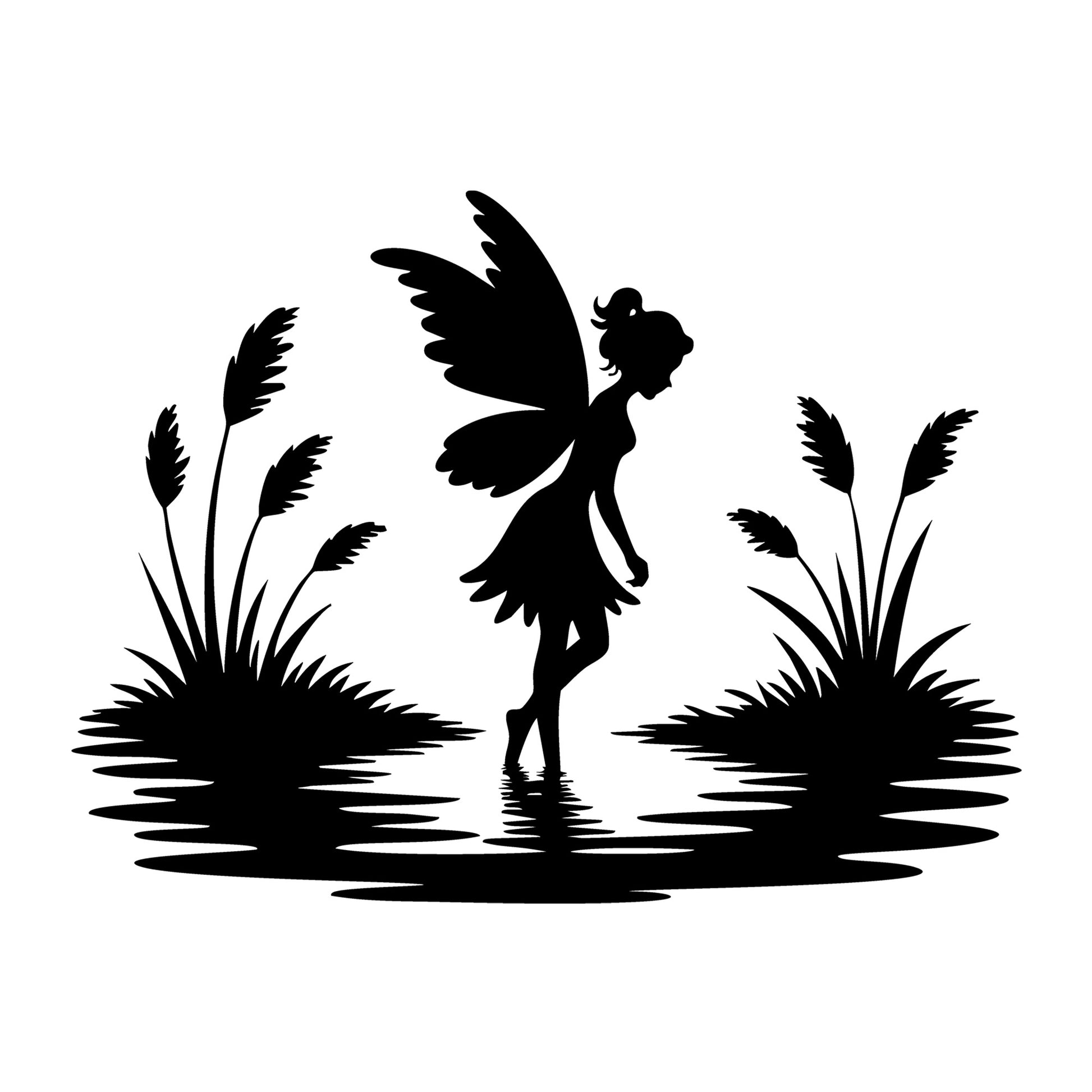 Fairy SVG for Cricut, Silhouette, laser cutting, vinyl, sublimation, fantasy crafts, decals, signs, and DIY craft projects.