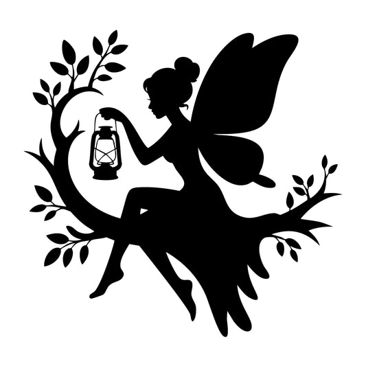 Fairy SVG for Cricut, Silhouette, laser cutting, vinyl, sublimation, fantasy crafts, decals, signs, and DIY craft projects.