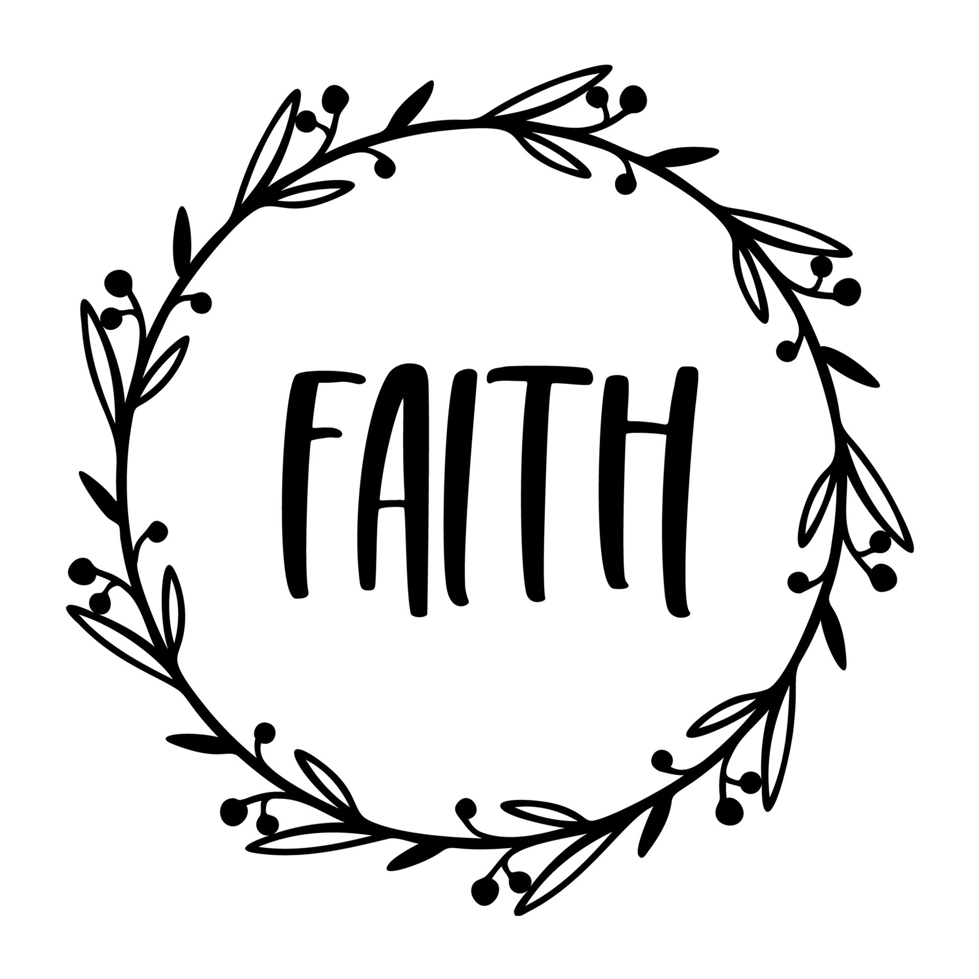 Faith SVG design for Cricut, Silhouette, laser cutting, vinyl, sublimation, and Christmas craft projects.