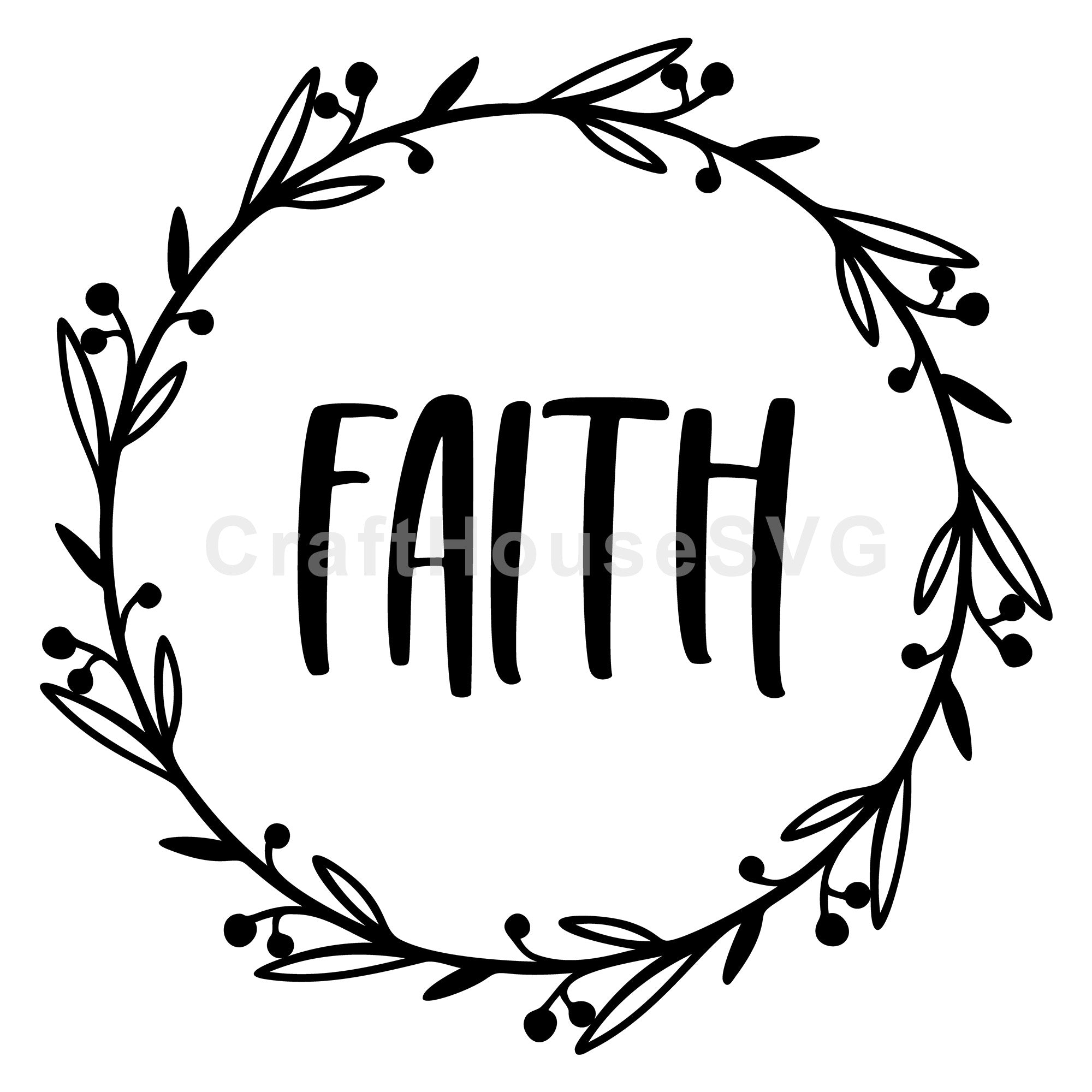 Faith Christmas Ornament SVG