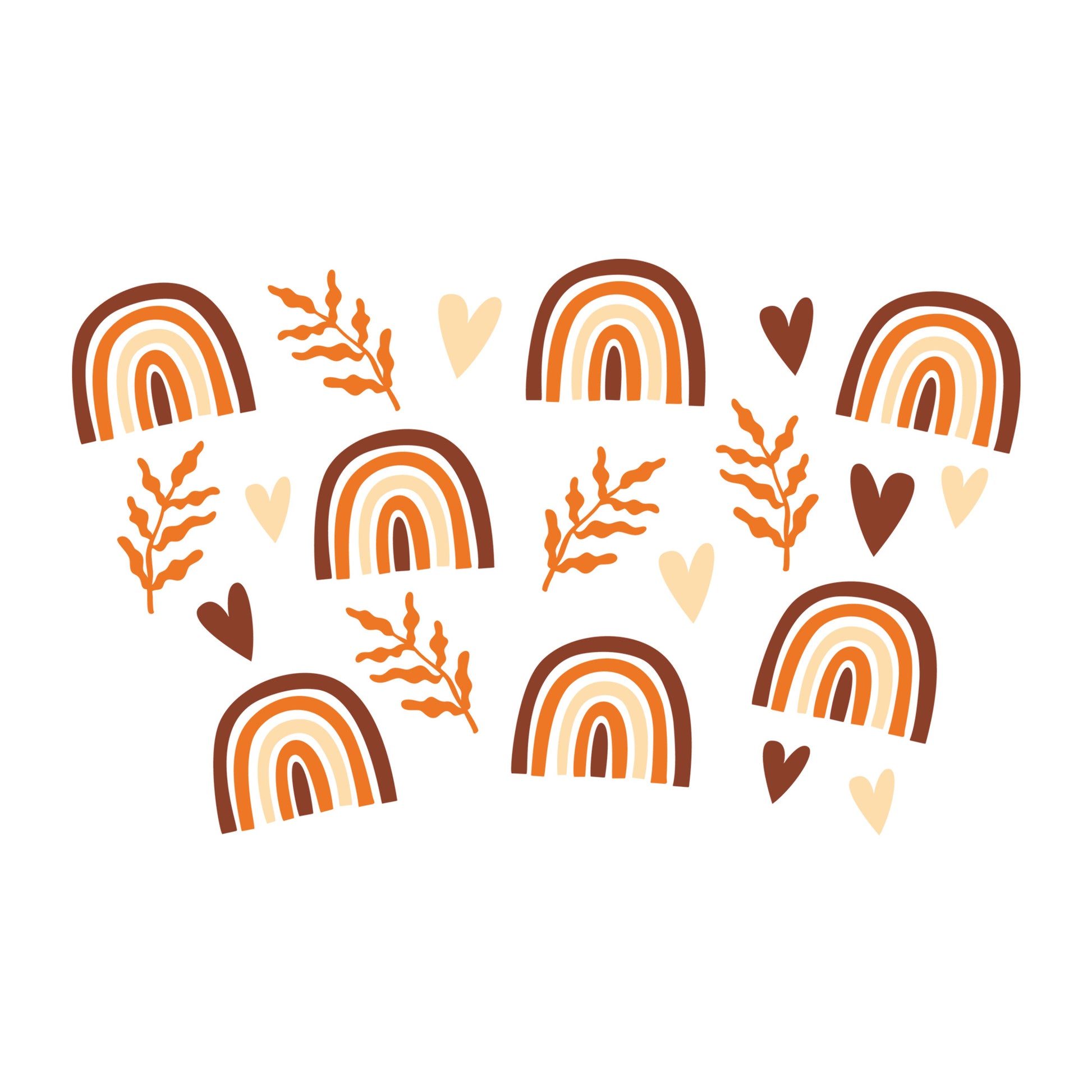 Fall Rainbow Wrap SVG design for Cricut, Silhouette, laser cutting, vinyl, sublimation, fall wraps, and drinkware craft projects.