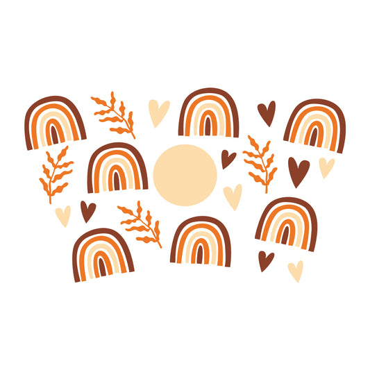 Fall Rainbow Wrap SB SVG design for Cricut, Silhouette, laser cutting, vinyl, sublimation, fall wraps, and drinkware craft projects.