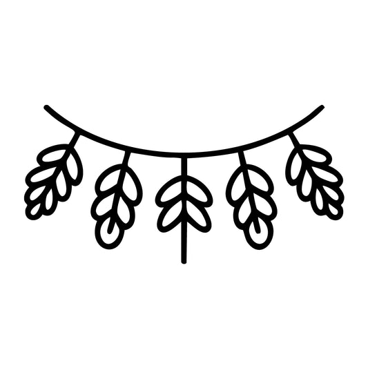 Fall Leaf Garland SVG