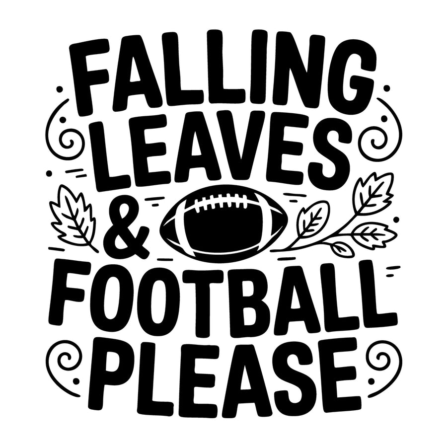 Falling Leaves and Football Please SVG