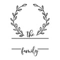 Family Monogram SVG design for Cricut, Silhouette, laser cutting, vinyl, sublimation, and family monogram craft projects.
