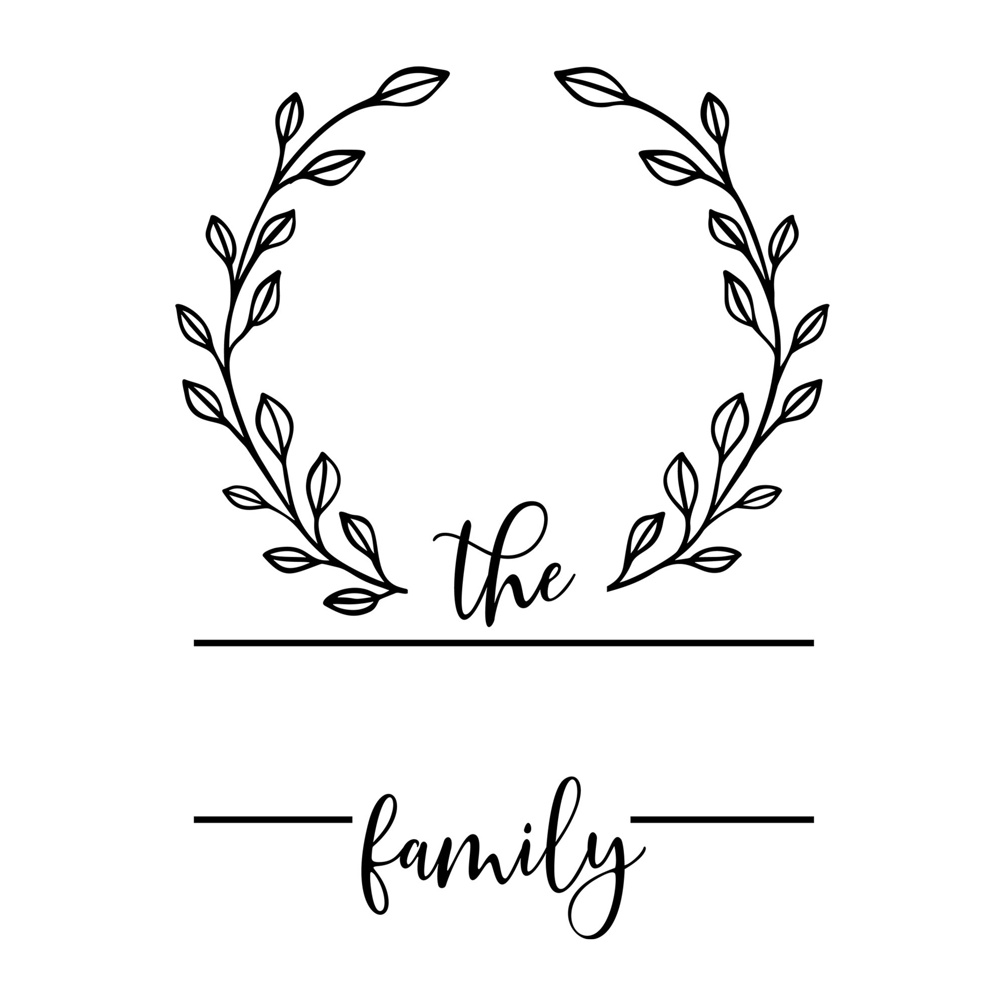 Family Monogram SVG design for Cricut, Silhouette, laser cutting, vinyl, sublimation, and family monogram craft projects.