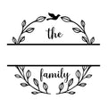 Family Monogram SVG design for Cricut, Silhouette, laser cutting, vinyl, sublimation, and family monogram craft projects.