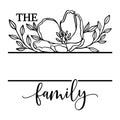 Family Monogram SVG design for Cricut, Silhouette, laser cutting, vinyl, sublimation, and family monogram craft projects.