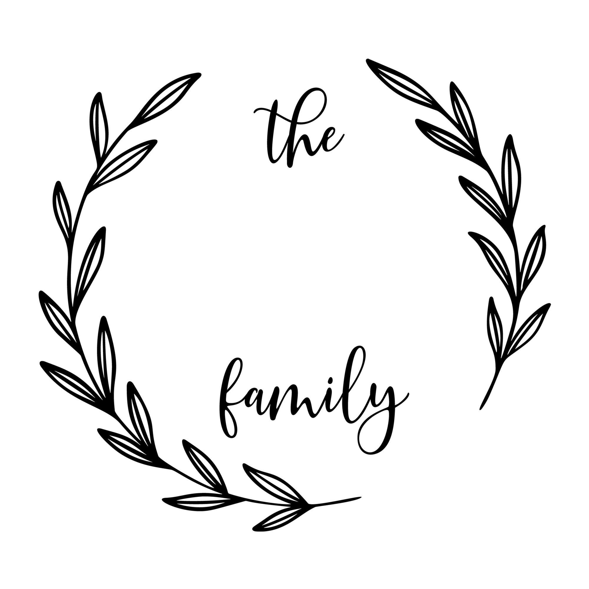 Family Monogram SVG design for Cricut, Silhouette, laser cutting, vinyl, sublimation, and family monogram craft projects.
