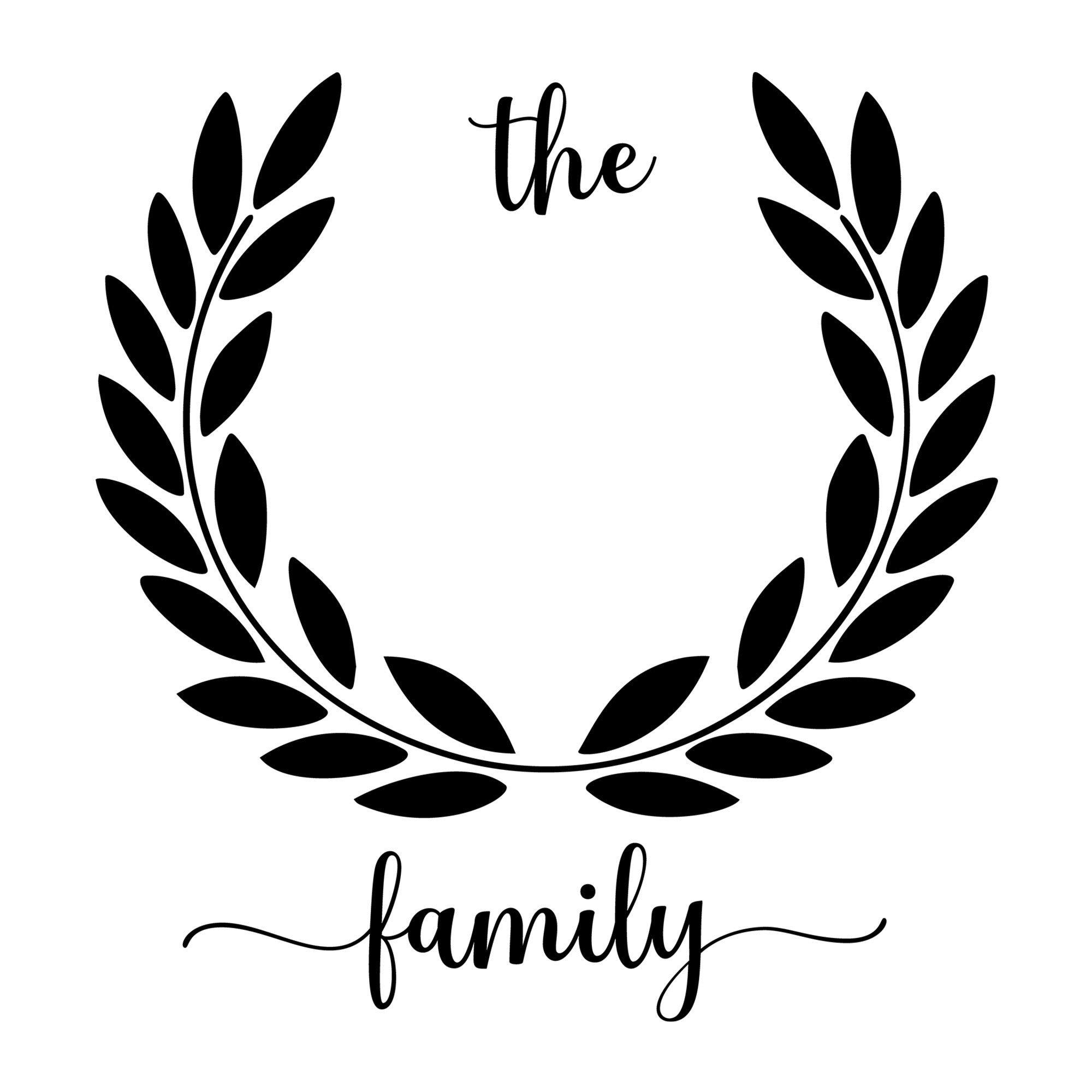 Family Monogram SVG design for Cricut, Silhouette, laser cutting, vinyl, sublimation, and family monogram craft projects.