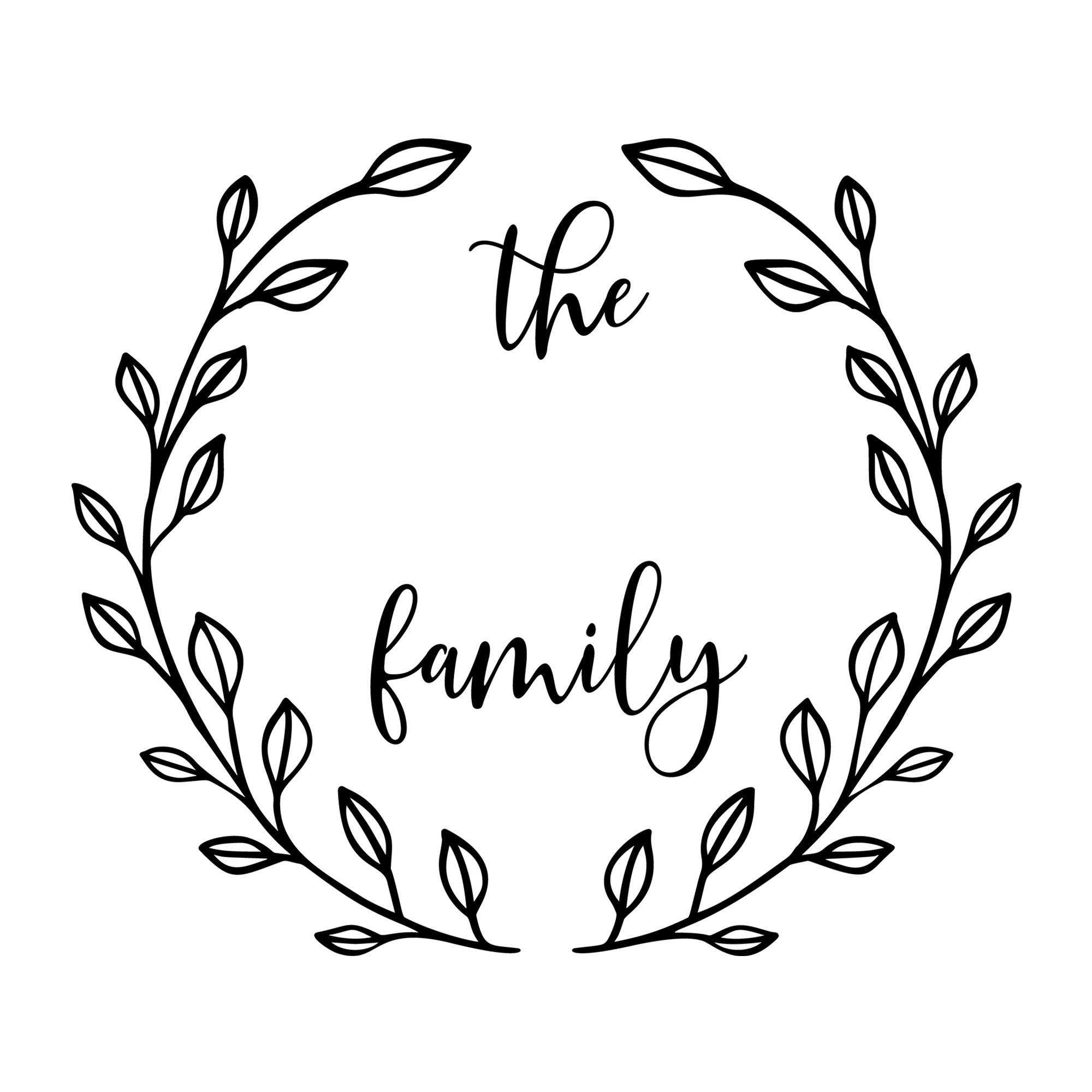 Family Monogram SVG design for Cricut, Silhouette, laser cutting, vinyl, sublimation, and family monogram craft projects.