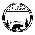 Family Monogram Bear SVG design for Cricut, Silhouette, laser cutting, vinyl, sublimation, and family monogram craft projects.