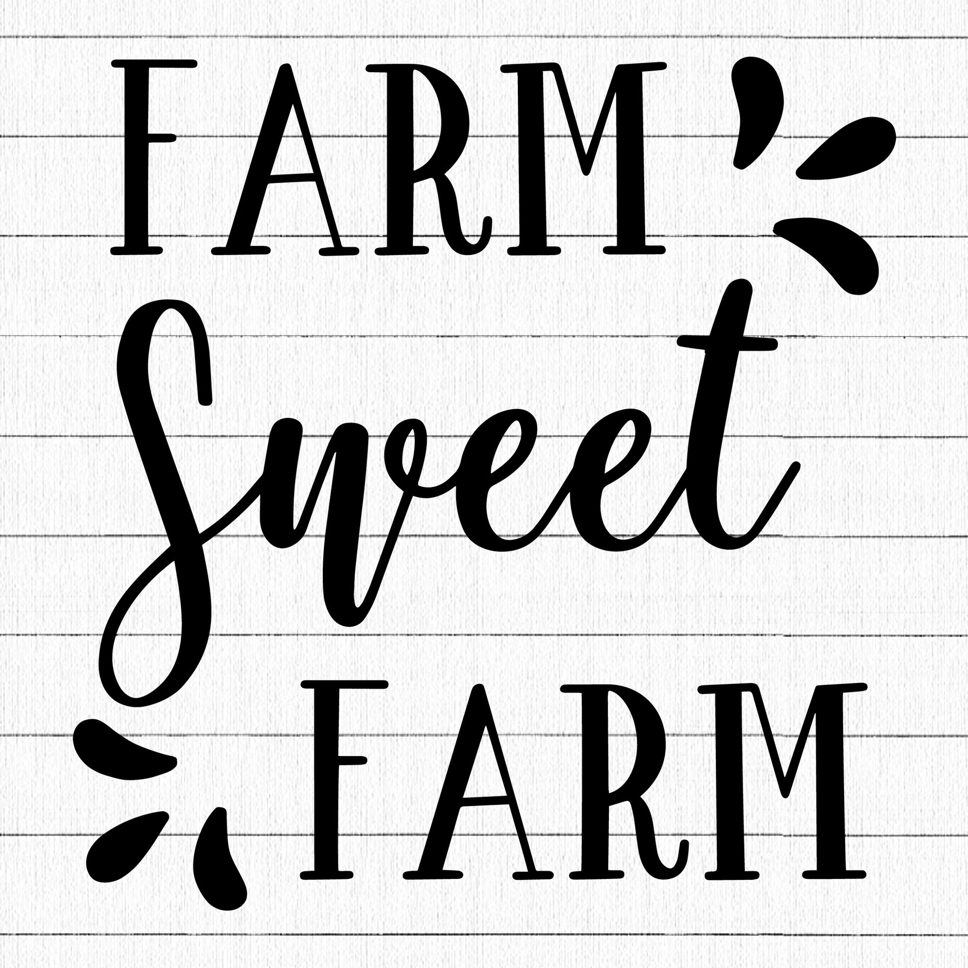 Farm Sweet Farm SVG, Home Farmhouse SVG - Craft House SVG