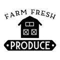 Farm Fresh Produce SVG design for Cricut, Silhouette, laser cutting, vinyl, sublimation, farmhouse signs, shirts, decals, mugs, and DIY craft projects.