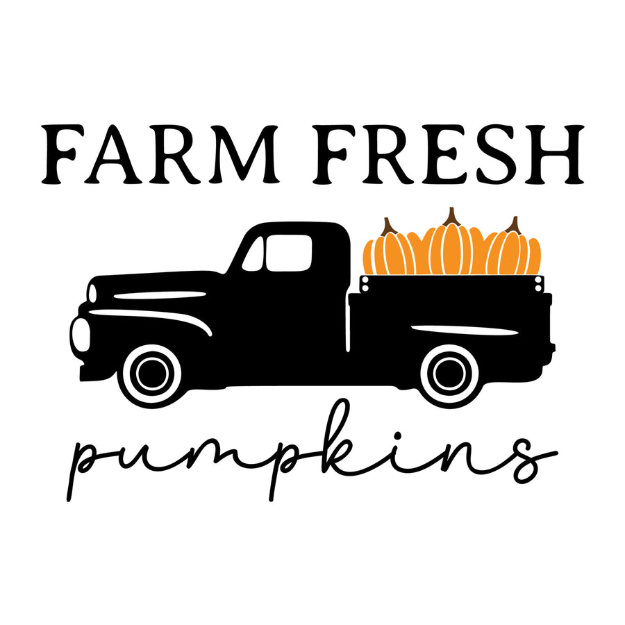 Farm Fresh Pumpkins SVG design for Cricut, Silhouette, laser cutting, vinyl, sublimation, fall signs, and autumn craft projects.