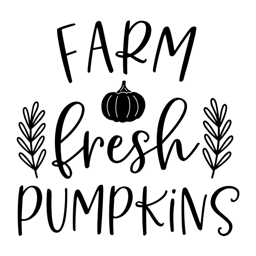 Farm Fresh Pumpkins SVG for Cricut, Silhouette, laser cutting, vinyl, sublimation, fall shirts, signs, decals, mugs, and DIY craft projects.