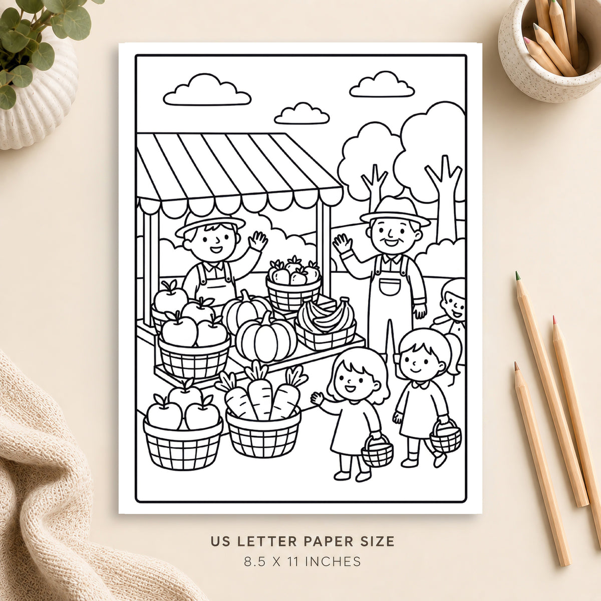 Farmers Market Coloring Page 10