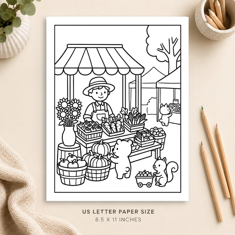 Farmers Market Coloring Page 11