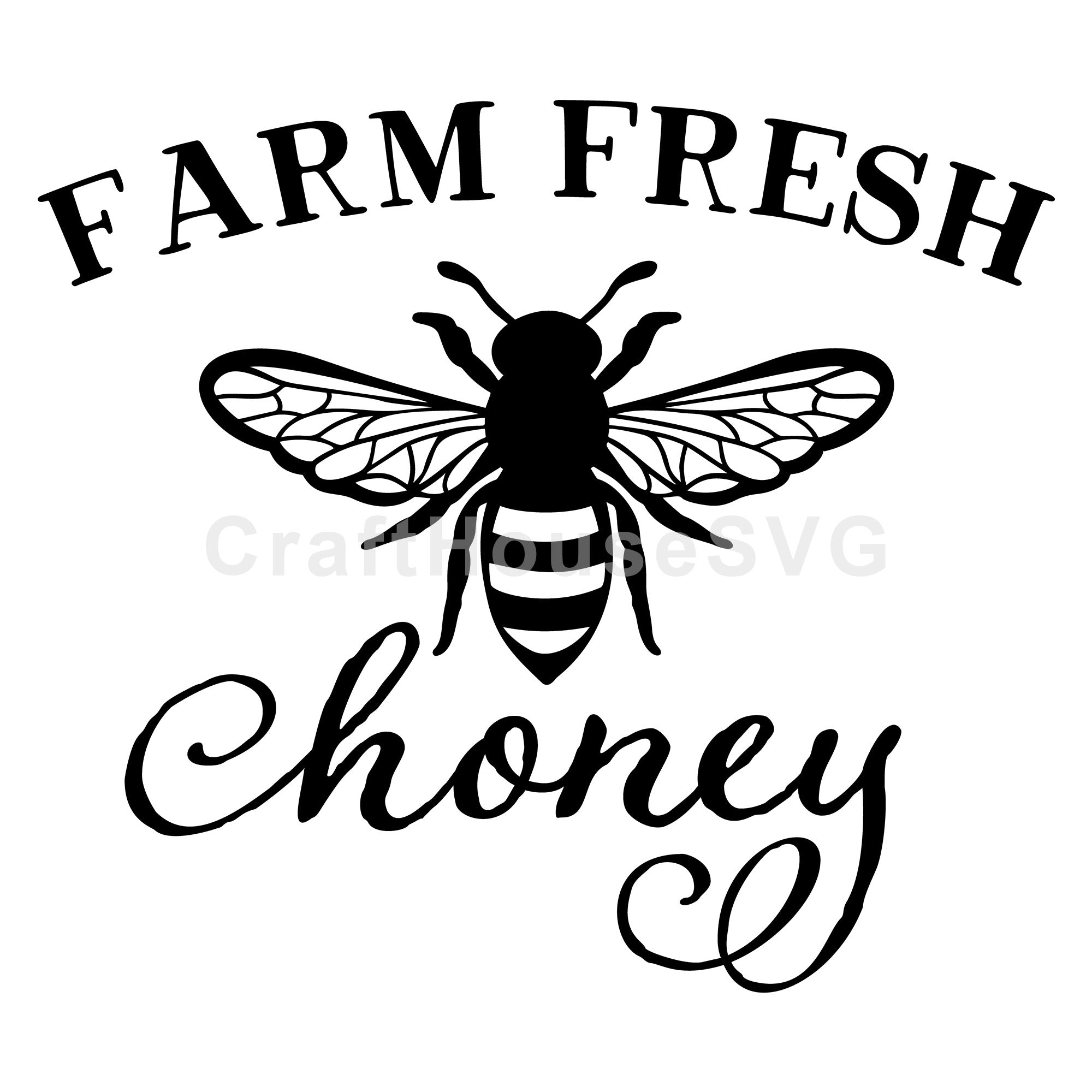 Farm Fresh Honey SVG , Spring, Honey Bee Cut File