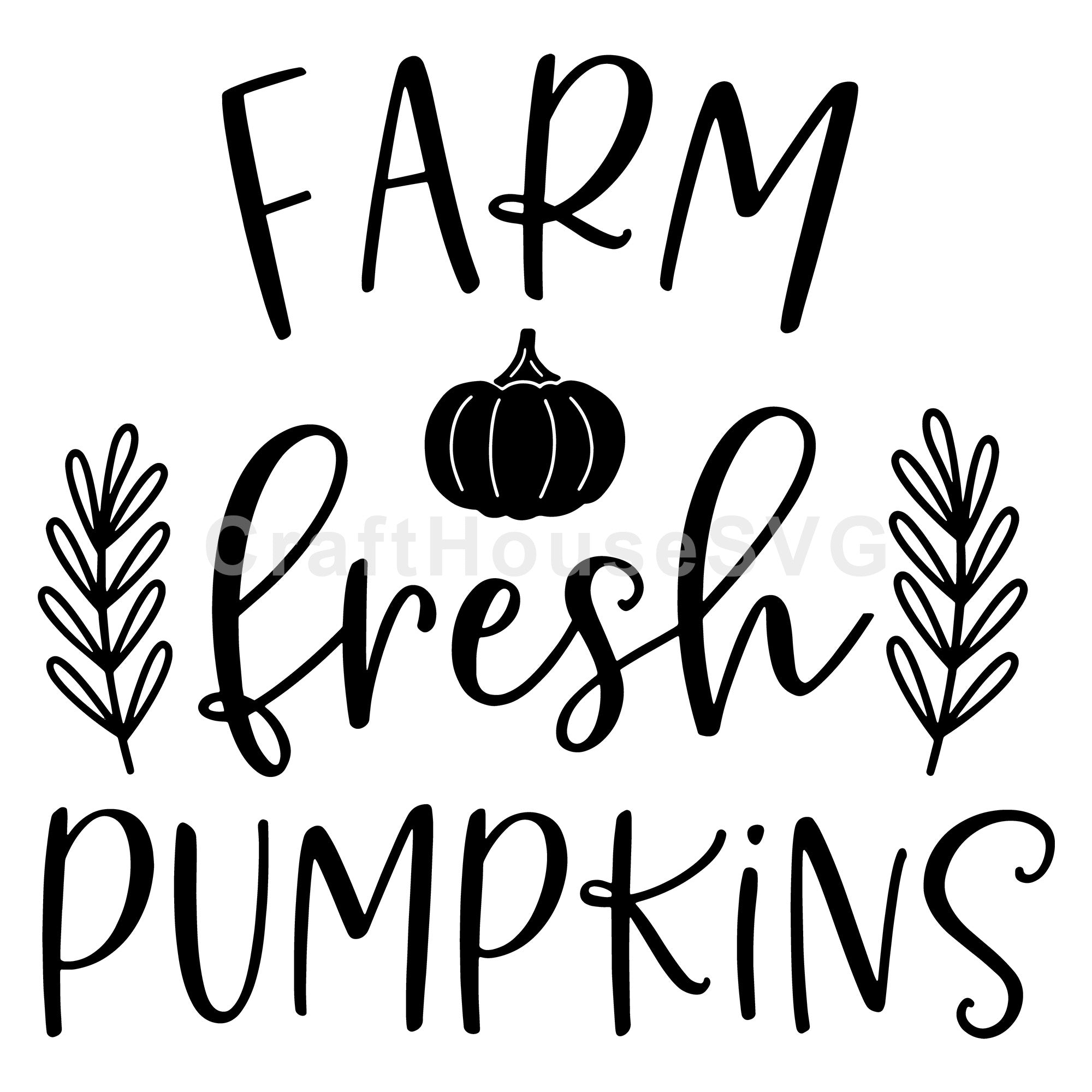 Farm fresh pumpkins SVG