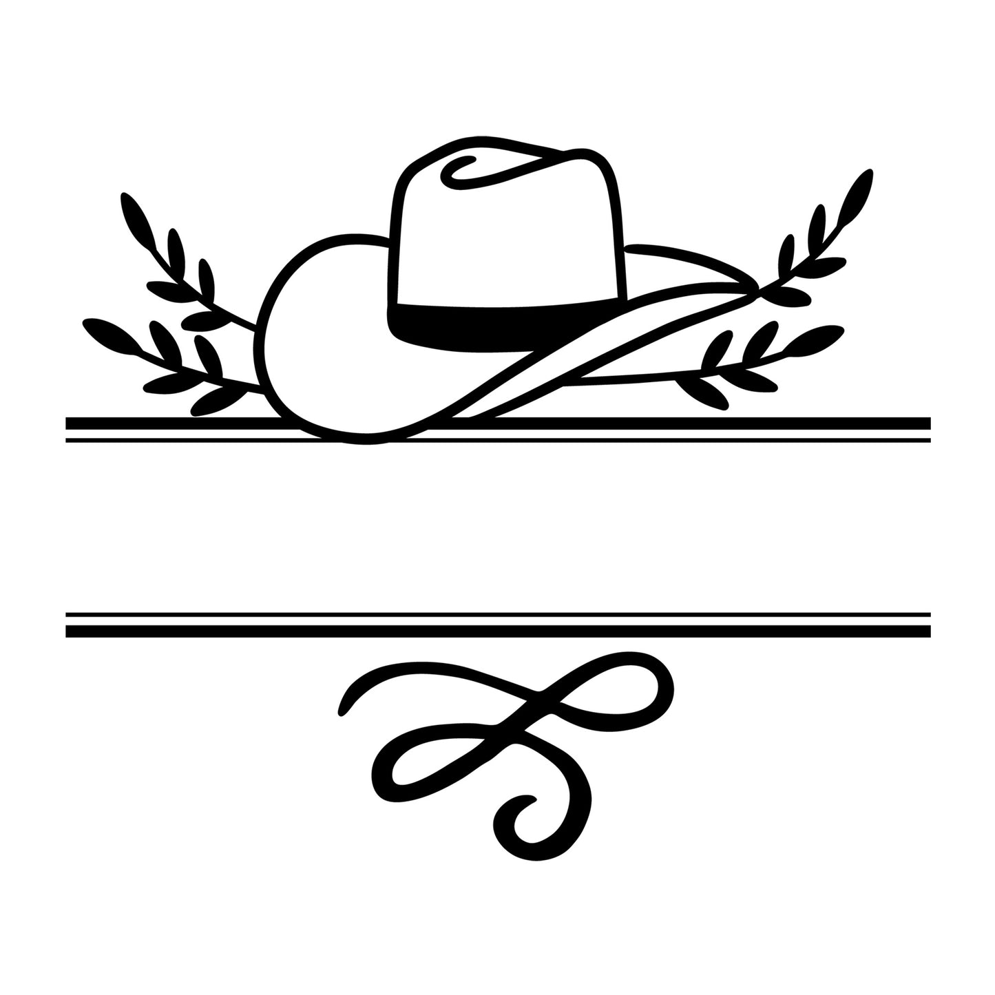 Farmhouse Monogram SVG design for Cricut, Silhouette, laser cutting, vinyl, sublimation, farmhouse signs, monogram projects, decals, and DIY craft projects.