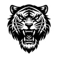 Fierce Tiger Head Illustration With Bold Features SVG design for Cricut, Silhouette, laser cutting, vinyl, sublimation, and craft projects.