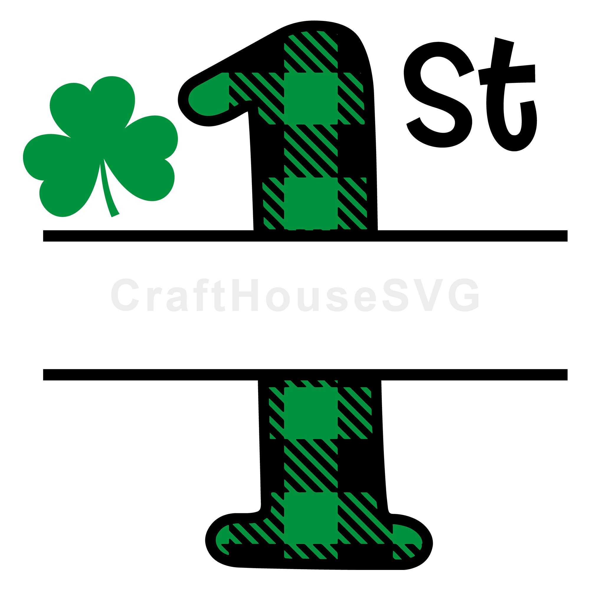 First St. Patrick's Day Monogram Frame SVG | A St. Patrick's Day SVG cut file M45F