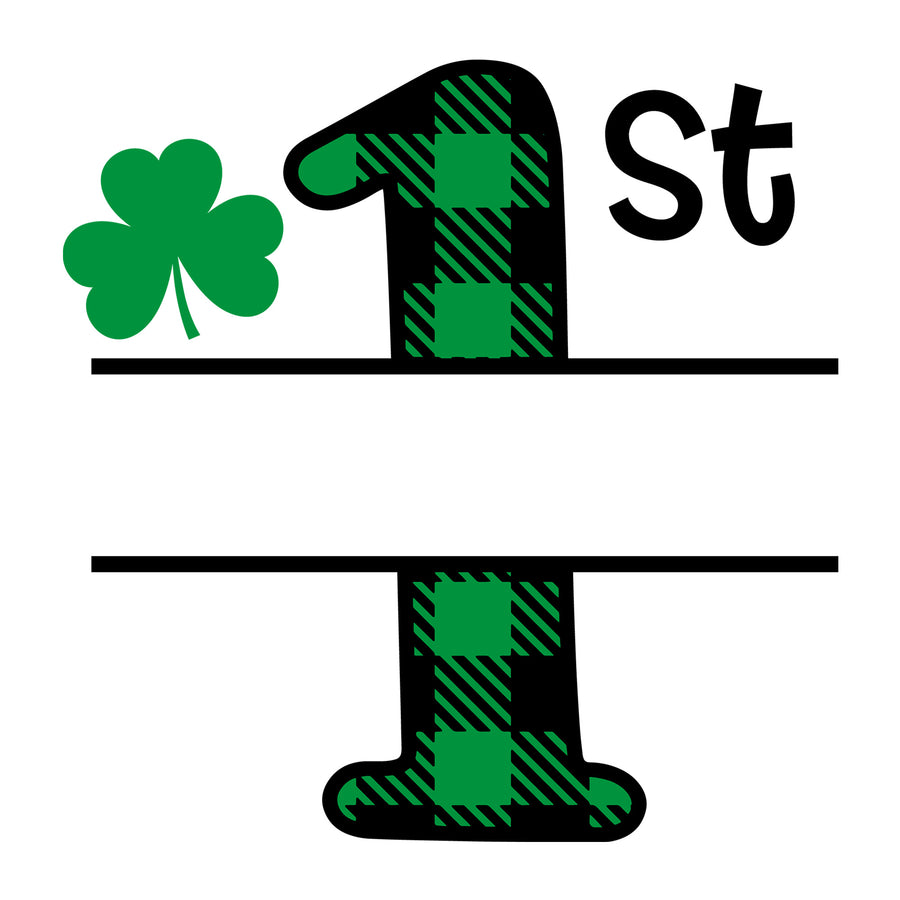 First St Patrick's Monogram Frame SVG