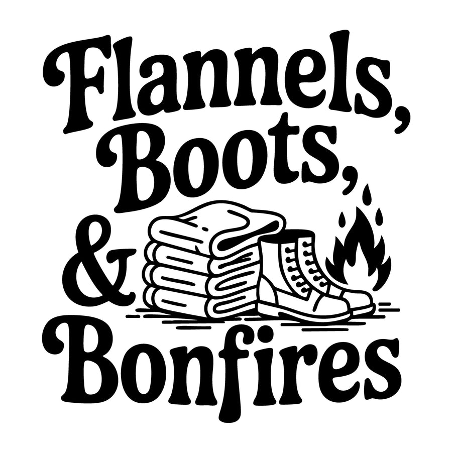 Flannels Boots and Bonfires SVG
