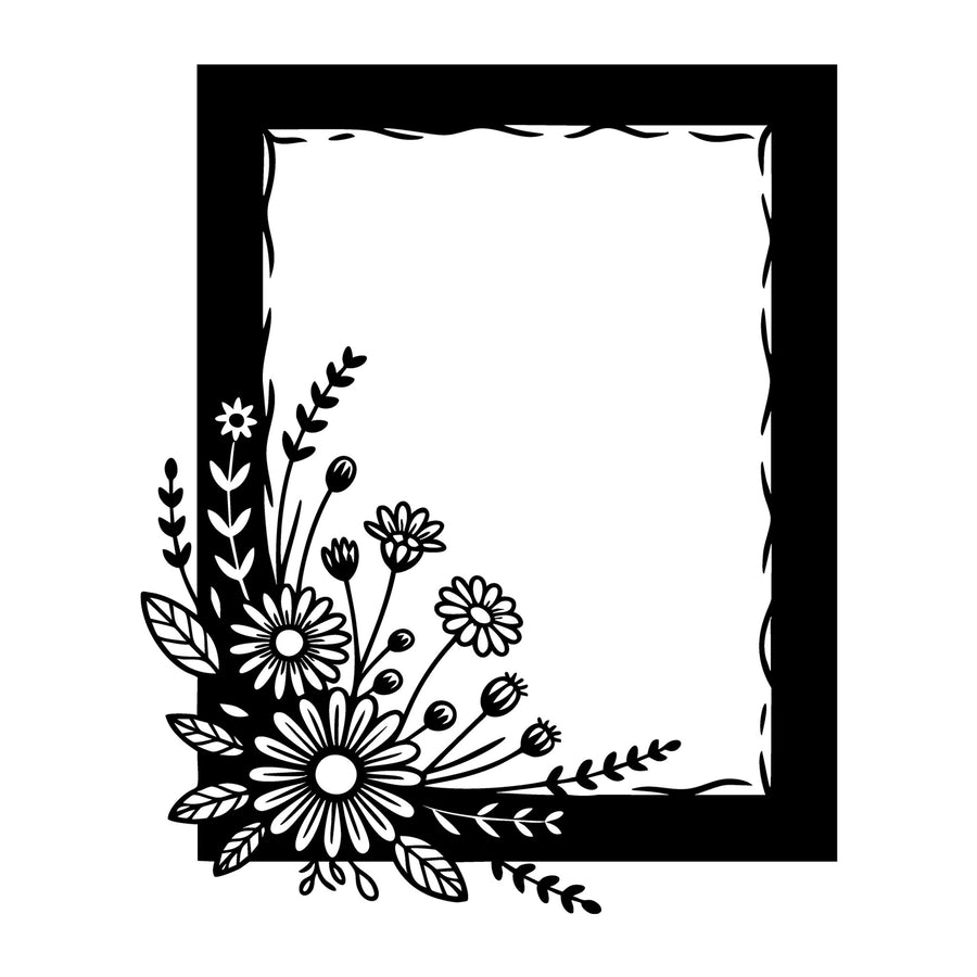 Floral Frame SVG