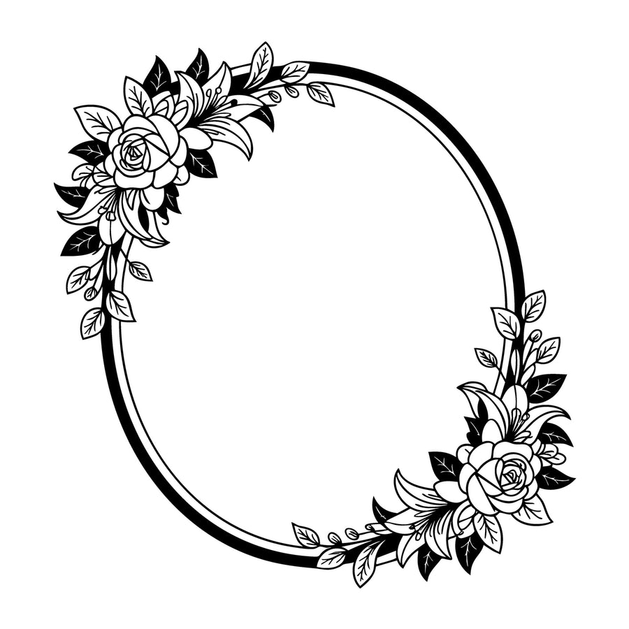Floral Frame SVG