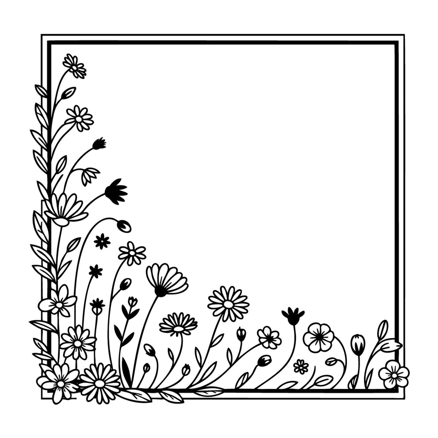 Floral Frame SVG